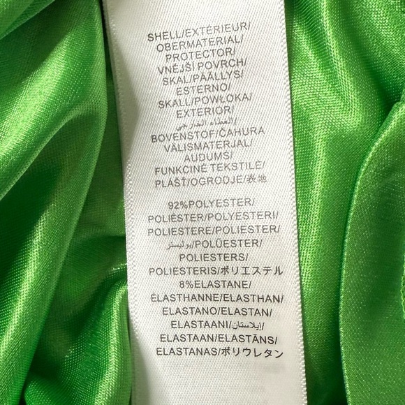 Adrianna Papell Green Orange High-Low Scoop Neck Sundress - Picture 9 of 10